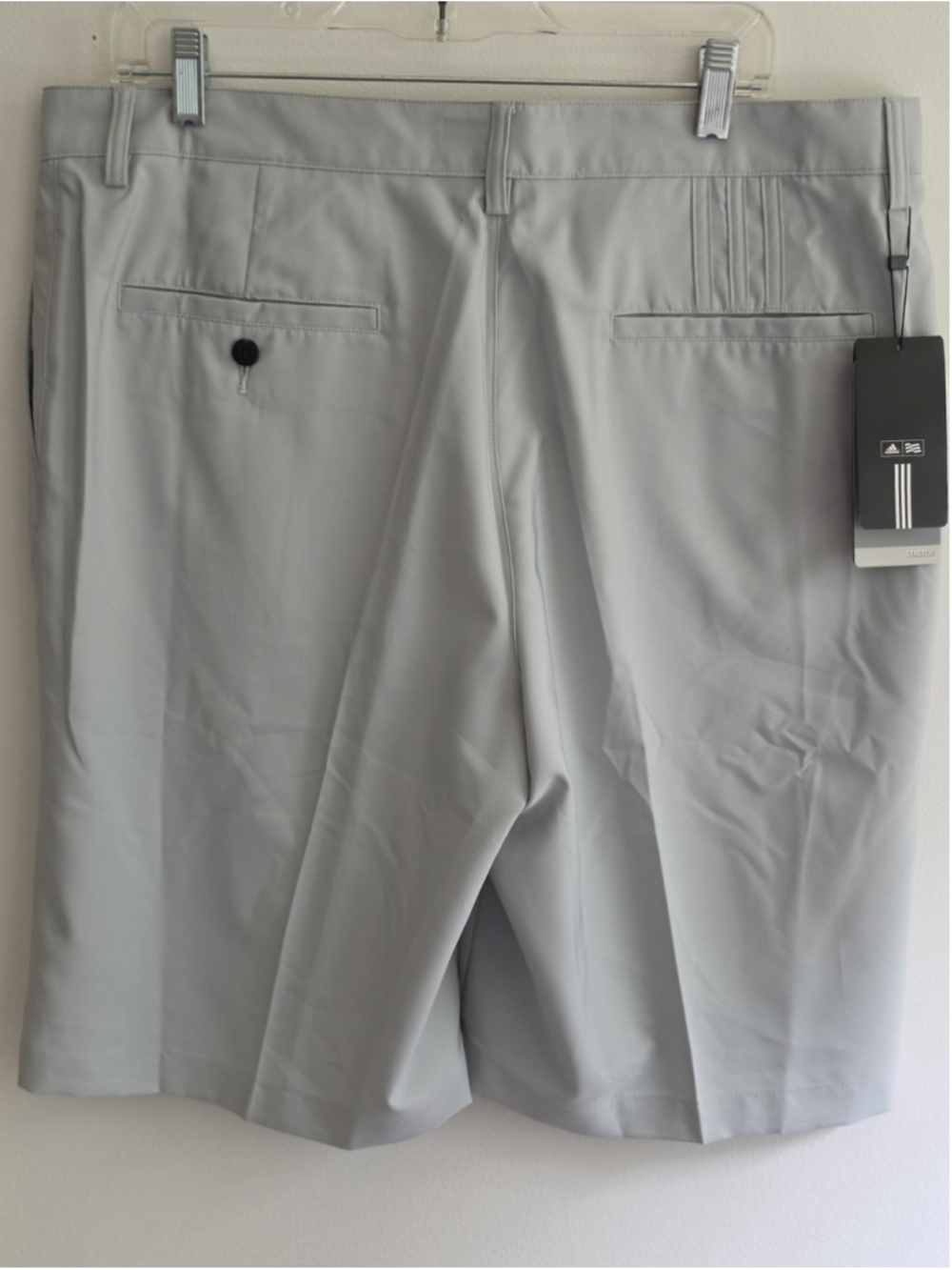 NWT Adidas Men's Performance Golf Shorts Grey Flat-Front Athletic 36 Climalite - Picture 7 of 10